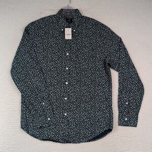 NWT J Crew Flex Washed Button Down Shirt Long Sleeve Floral Classic Fit Men's M